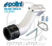 POLINI COLLETTORE ASPIRAZIONE CARBURATORE PWK 24 26 28 30 DUE FORI VESPA 125 ET3