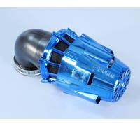 Polini Filtro Aria a Cono 203.0117 Air Box D. 37 Inclinato a 90° Blu Universale