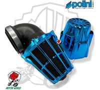 Polini Filtro Aria a Cono 203.0163 Air Box D. 46 Inclinato a 90° Blu Universale