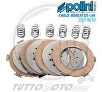 POLINI SERIE 4 DISCHI FRIZIONE RACING 6 MOLLE VESPA PE PX 125 E PX PE 150 E