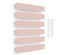 Poliplast - Set da 6 Maniglie, Design lineare moderno per Cucina, Armadio e Cassetti, per Bambini, Articolo 377, Verniciato a mano, Colore Rosa