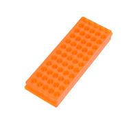 Polipropilene Test Tubo Rack Doppio Pannello 60 Pozzo Arancione 2pz