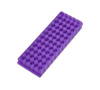 Polipropilene Test Tubo Rack Doppio Pannello 60 Pozzo Viola 2pz