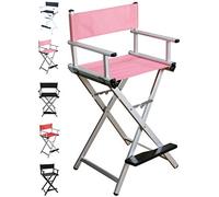 Polironeshop Deva sedia poltrona in alluminio pieghevole per trucco make up (rosa)