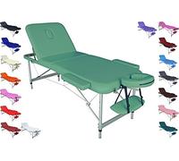 Polironeshop EUROPA lettino portatile in alluminio per massaggi estetica tattoo (menta)