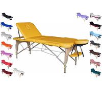 Polironeshop Lettino Massaggio Portatile Pieghevole Professionale - Ideale per Estetica Fisioterapia Ceretta Manicure Pedicure Ricostruzione Unghie e Nail Art Lettini da Massaggio Regolabili (Giallo)