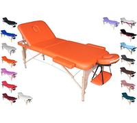 Polironeshop Venere lettino in legno pieghevole per massaggi estetista tattoo (Arancio)