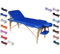 Polironeshop Venere lettino in legno pieghevole per massaggi estetista tattoo (Blu)