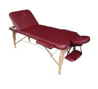 Polironeshop Venere lettino in legno pieghevole per massaggi estetista tattoo (Bordeaux)