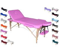 Polironeshop Venere lettino in legno pieghevole per massaggi estetista tattoo (Rosa)