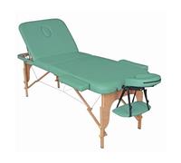 Polironeshop Venere lettino in legno pieghevole per massaggi estetista tattoo (Verde menta)