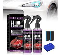 Polish Auto Rimuovi Graffi, 2025 New Polish Auto, High Protection Spray 3 in 1, Nano Ceramic Rivestimento Spray, Nano spray Riparagraffi Carease Applicabile a tutti i Modelli (2PCS)
