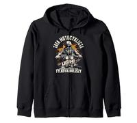 Polish Biker Dad Tata Motocyklista Prezent Dzien Ojca Motor Felpa con Cappuccio