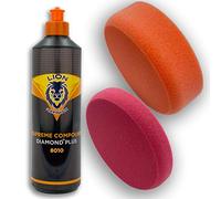 Polish Carrozzeria Lucidante Rimuovi Graffi Lion Refinish Supreme Compound Diamond Plus 8010 + 2 Tamponi