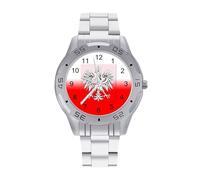 Polish Eagle - Orologio da polso da uomo, analogico, al quarzo, in acciaio inox, Stile:, regular, Bracciale