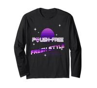 Polish Libero Stile Retro Neon Autenticità Maglia a Manica
