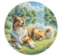 Polish Lowland Sheepdog 1000 Pezzi Jigsaw Puzzle Giochi Educativi Creatività Puzzle Rotondi Gioco Di Sfida Unica Per Adulti E Bambini 1000pcs (67.5x67.5cm)