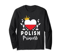 Polish Princess Poland Flag Proud Polish Girl Maglia a Manica