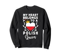 Polish Queen Polish Wife Girlfriend Poland Flag Felpa