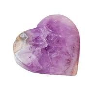 Polished Amethyst Stones, Natural Gravel Rocks, Smooth Thumb Pebbles, Raw Massage Crystals, Decorative for Finger Kneading, Stress Reliever, Meditation, Crafting, Heart, Flat
