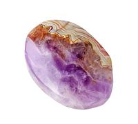 Polished Amethyst Stones, Natural Gravel Rocks, Smooth Thumb Pebbles, Raw Massage Crystals, Decorative for Finger Kneading, Stress Reliever, Meditation, Crafting, Heart, Flat