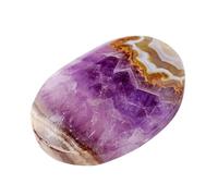 Polished Amethyst Stones, Natural Thumb Ornament, Small Raw Gravel Pebbles, Decorative Palm Rocks, Yoga Massage Tool, Healing Crystal Set, Ideal for Meditation and Relaxation