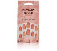 Polished Colour 24 Nails With Glue Oval Glowing Apricot