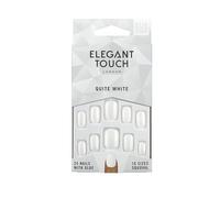 Polished Colour 24 Nails With Glue Squoval Quite White