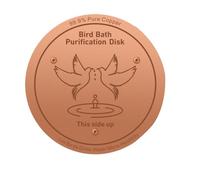 Polished Copper Disk, Water Purification Plate, Bird Bath Fountain Tray, Outdoor Garden Patio Decor Piece, Natural Backyard Park Terrace Feature, Wildlife Accessory for Birds, Bees, Butterflies, 40g