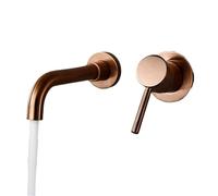 Polished Or Brushed Rose Gold Bathroom Faucet Brass Round Hole Concealed Type Household Hot Cold Bathroom Faucet(150mm Brsuhed)