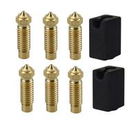 POLISI3D Confezione da 8 ugelli multi formato in silicone Hotend di ricambio in ottone 0,4 0,6 0,8 1,0 compatibili con Elegoo Neptune 4 MAX / Neptune4 Plus accessori per stampanti 3D parti