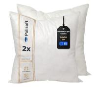 Polisoft Set da 2 Imbottiture 50x50 cm (440g) - Interno in Poliestere Lavabile a 90°C Ipoallergenico - Extra Morbido & Adattabile - Oeko-Tex Cuscini Letto, Divano, Salotto & Arredo, Bianco