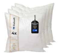 Polisoft Set da 4 Imbottiture 45x45 cm (350g) - Interno in Poliestere Lavabile a 90°C Ipoallergenico - Extra Morbido & Adattabile - Oeko-Tex Cuscini Letto, Divano, Salotto & Arredo, Bianco