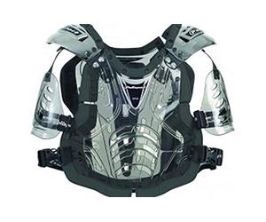 POLISPORT 8000300001 - Protezione torace XP2 per adulti con maggiore copertura di spalle, braccia e pannello posteriore rinforzato dal design ergonomico in colore transparente/nero