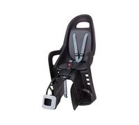 POLISPORT 8406000006 Groovy Maxi FF Seggiolino Posteriore Bambini - Montaggio Telaio, Seggiolino Bicicletta, 9 Mesi-6 Anni, Peso Max 22 Kg, Installazione Facile, Nero/Grigio Scuro