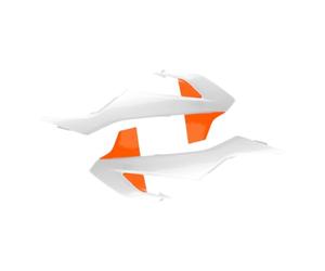 Polisport 8417900004 - Copriradiatore, Resistenti e durevoli, compatibili con Moto KTM in Colore Bianco/Arancione