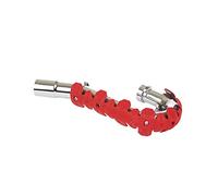 POLISPORT 8483700004 - ARMADILLO HEAD Protezione universale per scarico da 22 cm per moto a 4 tempi combina acciaio inossidabile ed elastomero leggero resistente alle alte temperature in colore rosso