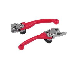 POLISPORT 8487200003 - Set die Leve pieghevoli infrangibili in alluminio di alta qualità con adattatore compatibile con le moto HONDA a colori Rosso