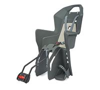 POLISPORT 8631400029 - Seggiolino posteriore KOOLAH 29'' per biciclette con ruote da 26'' a 29'' adatto a bambini di peso da 9 a 22Kg con ancoraggio al telaio en color Grigio antracite/Crema