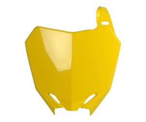 POLISPORT 8659300001 - Tabella portanumero replica OEM realizzata in plastica lucida resistente e durevole compatibile con le moto Suzuki in colore giallo