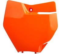 POLISPORT 8664900006 - Tabella portanumero Replica OEM Realizzata in plastica Lucida Resistente e Durevole Compatibile con Le Moto KTM in Colore Arancia Fluor