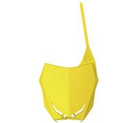 POLISPORT 8666600004 - Tabella portanumero replica OEM realizzata in plastica lucida resistente e durevole compatibile con le moto Honda in colore giallo