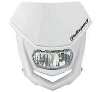 Polisport 8667100001 - Faro anteriore HALO in polipropilene con lampada LED compatibile con tutti i modelli motocross/enduro in colore bianco