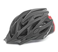 POLISPORT 8739100013 - Casco Ride In Bicycle uomo e donna Regolabile Taglia L (58-62cm) con visiera removibile e certificazione CE a colori Nero/Rosso-Opaco