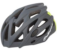 POLISPORT 8739100023 - Casco Ride In Bicycle uomo e donna Regolabile Taglia L (58-62cm) con visiera removibile e certificazione CE a colori Grigio Oscuro/Giallo Fluoro