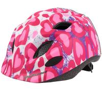 POLISPORT 8740900014 - S Junior Glitter Hearts Premium Casco da Bicicletta per Bambini Regolabile Taglia S (52-56 cm) con Certificazione CE per Ciclismo Skateboard Pattinaggio a colori Cuori Lucidi
