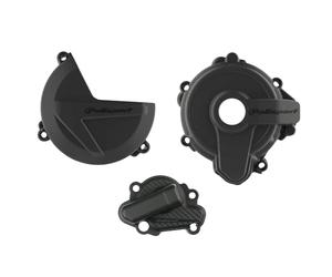 POLISPORT 91004 - Kit de Protezione dei Coperchi del Motore Modellos SHERCO Nero