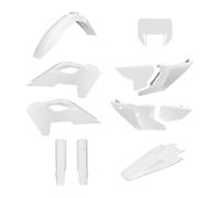 POLISPORT 91647 - Kit completo di plastiche con maschera per HUSQVARNA TE/FE 24' - con montaggio perfetto e qualità OEM per uso off-road, Colore Bianco