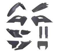POLISPORT 91649 - Kit completo di plastiche con maschera per HUSQVARNA TE/FE 24' - con montaggio perfetto e qualità OEM per uso off-road, Colore Grigio Nardo