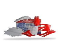 POLISPORT KIT PLASTICHE COMPLETE CROSS MX ROSSO BIANCO HONDA CRF 450 R 09-10